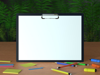 clipboard with pen and paper