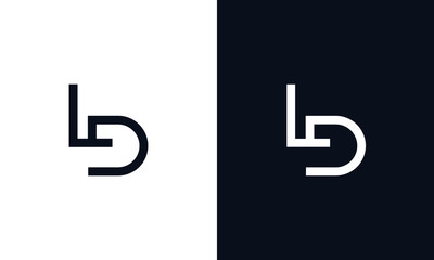 Minimalist elegant line art letter LD logo. This logo icon incorporate with letter L and D in the creative way.