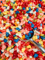 lots of delicious sweet candies for eating a pastry background