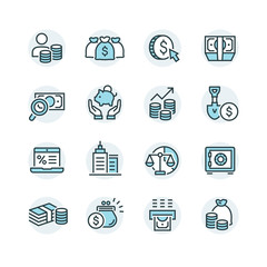 Business and finance web icon set
