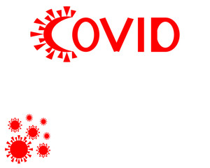 A background with title covid 19