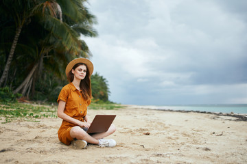 young woman with laptop