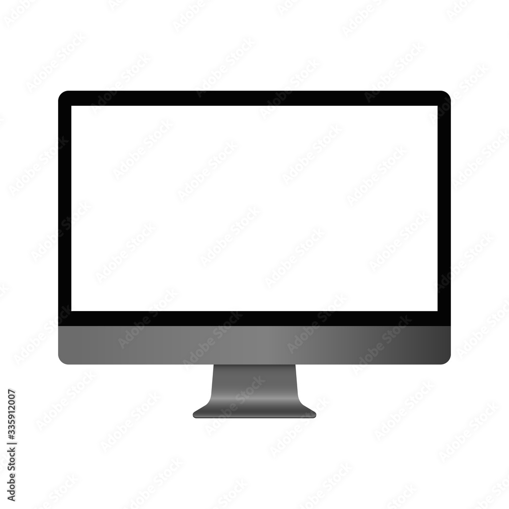 Poster computer monitor display isolated on a white background. vector eps 10