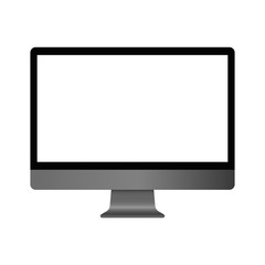 Computer Monitor Display Isolated on a white background. Vector EPS 10