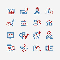 Business and finance web icon set
