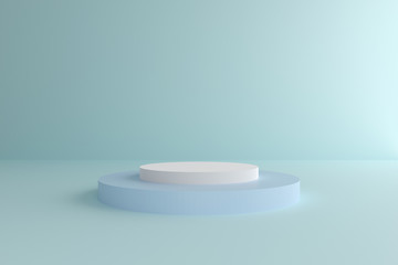 Abstract minimal mock up scene. Modern pastel color geometric shapes. 3d render abstract background