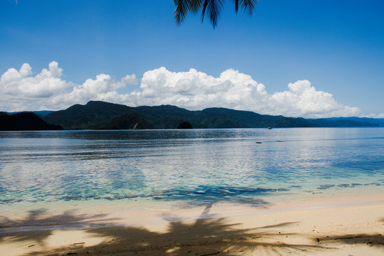 amay beach,a beautiful beach in the sentani papua indonesia