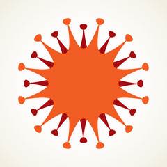 Corono virus bacterium. Vector drawing