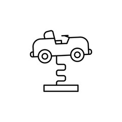 car line illustration icon on white background