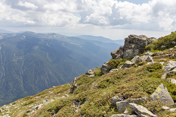 Fototapeta na wymiar Landscape from Big (Golyam) Kupen peak, Rila Mountain
