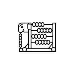 abacus line illustration icon on white background