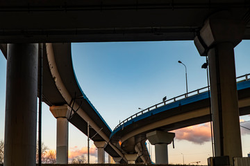 Intersection of modern overpasses and intercharges