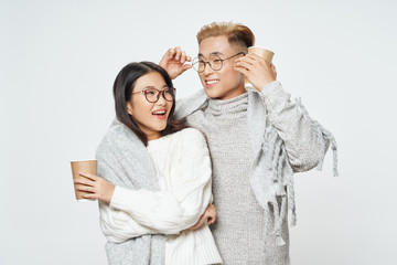 Fototapeta premium happy young couple