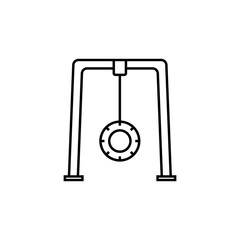 Naklejka premium tire line illustration icon on white background