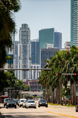 View of Downtown Miami from Biscayne Boulevard