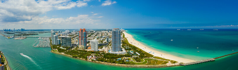 Beautiful Miami Beach scene South POinte Park Government Cut
