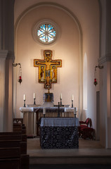 Interior of the Catholic Church in Vladimir, Russia