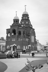 old Russian architecture, the Church in the city of Vladimir
