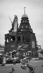 old Russian architecture, the Church in the city of Vladimir
