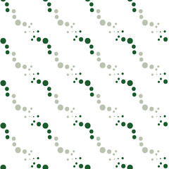 Seamless vector pattern, texture or background with cool green waves made of dots. Repeating background.