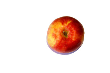 Ripe apple on a white background