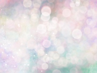 Pastel glitter vintage lights background. defocused. Dreamy colorful bokeh lights for backdrop. blur background.Concept from princess, Christmas, happy holiday, valentine, advertising, presentation