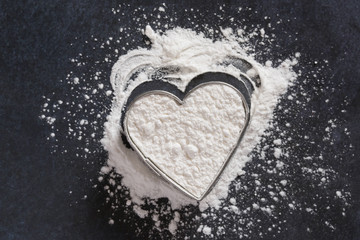 Baking Powder in a Heart Shape
