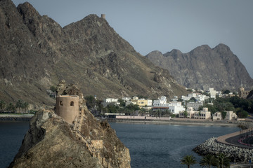 Muscat. Oman. Oman Sultanate, Muscat, Riyam Park, monument in the shape of a giant censer,