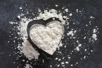 Cornstarch in a Heart Shape