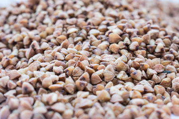 photo of buckwheat in macro, full frame, suitable for background