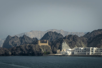 Muscat. Oman. Oman Sultanate, Muscat, Riyam Park, monument in the shape of a giant censer,