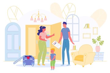 Husband Holding Divorce Form and Wife Quarrel