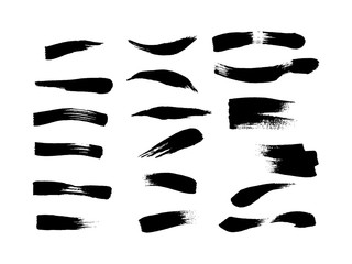 Vector set of brushstrokes, lines, and design elements for drawing.