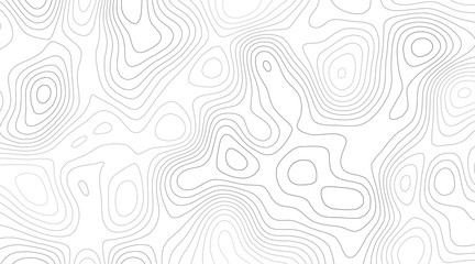 Black and white map pattern with abstract topographical contour line. Topography map art drawing. - obrazy, fototapety, plakaty
