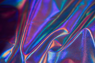 Holographic iridescent mermaid foil texture, Futuristic neon colors