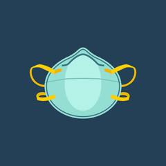 Vector isolated respiratory medical mask illustration