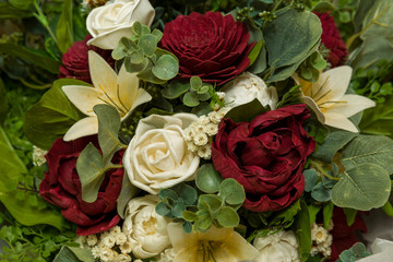 Wood flower bouquet