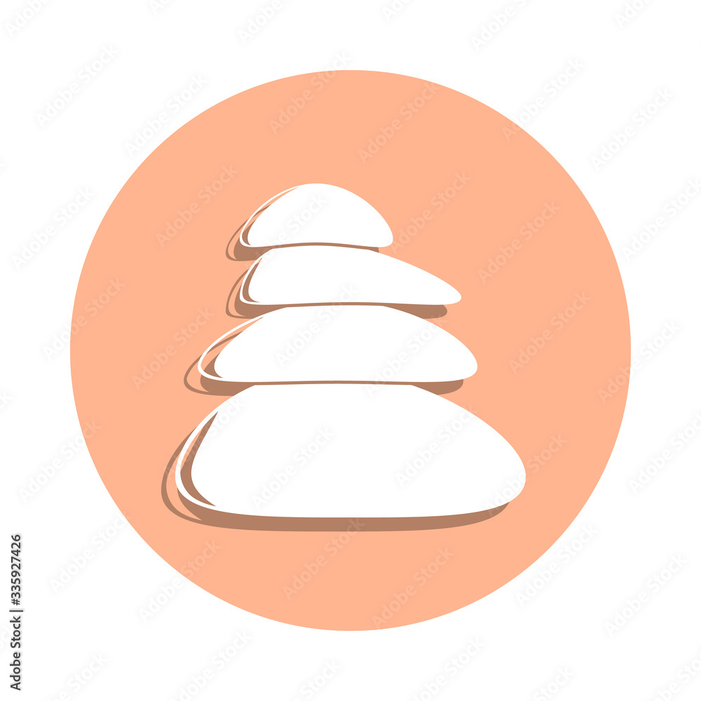 Poster stones in the spa badge icon. simple glyph, flat vector of spa icons for ui and ux, website or mobil