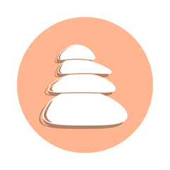 Stones in the spa badge icon. Simple glyph, flat vector of spa icons for ui and ux, website or mobile application