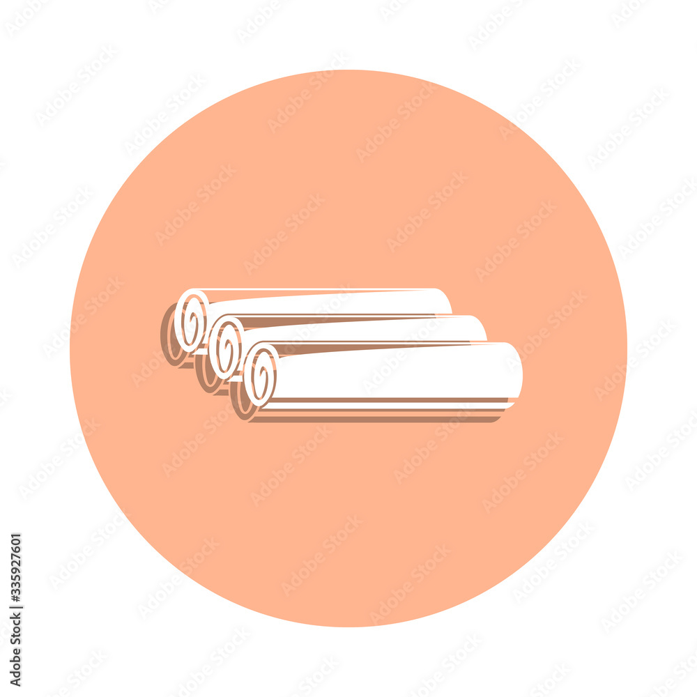 Poster towels badge icon. simple glyph, flat vector of spa icons for ui and ux, website or mobile applicati