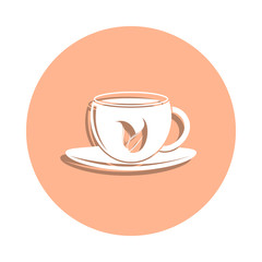 Green tea badge icon. Simple glyph, flat vector of spa icons for ui and ux, website or mobile application