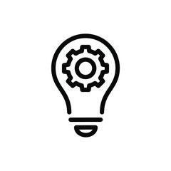 Light bulb and cog inside