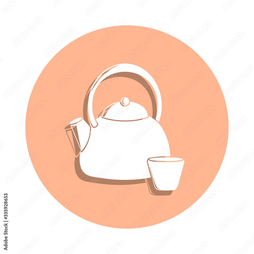 Poster tea badge icon. simple glyph, flat vector of spa icons for ui and ux, website or mobile application