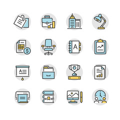 Business Office vector Icon Set
