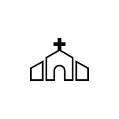 Church icon illustration isolated vector sign symbol