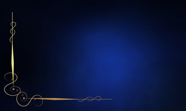 Royal blue background with luxery golden ornament