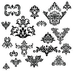 Vintage baroque frame scroll ornament engraving border floral retro pattern antique style acanthus foliage swirl decorative design element filigree calligraphy.