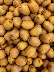 lots of ripe kiwi fruit for eating a background