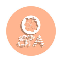 Spa salon logo badge icon. Simple glyph, flat vector of spa icons for ui and ux, website or mobile application