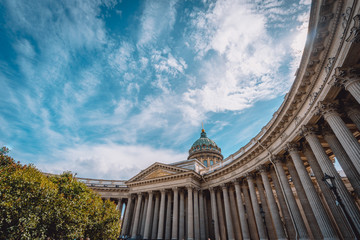 An exaggerated fish-eye view of the magnificient Kazan cathedral in St. Petersburg, Russia © Jeffrey